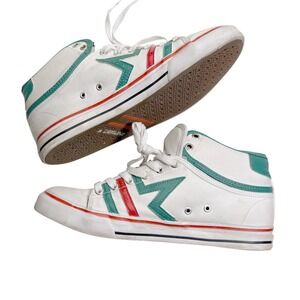 Dekline Bodega Chris Pastras Mid Mens 9.5 White Green Red Canvas Y2K Skate Shoes